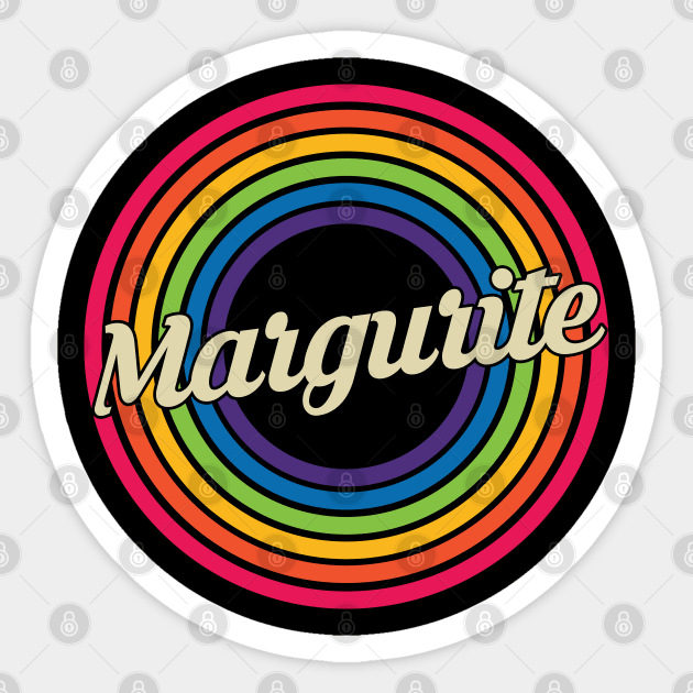 Margurite - Retro Rainbow Style Sticker by MaydenArt